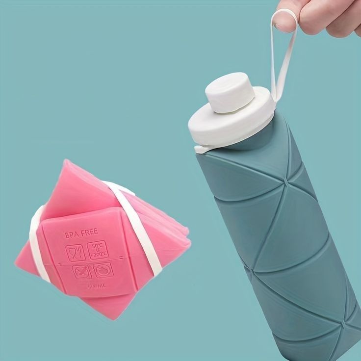 600ml Collapsible Silicone Water Bottle – Lightweight Travel Flask