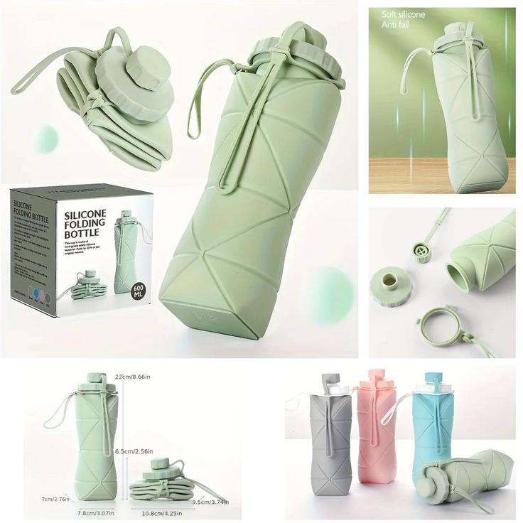 600ml Collapsible Silicone Water Bottle – Lightweight Travel Flask